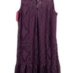 Xhilaration Purple Lace Overlay Halter Neck Sleeveless Dress S NWT Photo 1