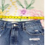 Kancan Distressed Cutoff Denim Shorts Rainbow Detail Women's Size L Blue Size L Photo 3