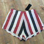 NWT Stone Row Striped Shorts Viscose Sz 8 Red Photo 0
