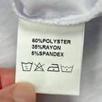 Women’s Large White Short Petal Sleeve Tee Shirt White Photo 7