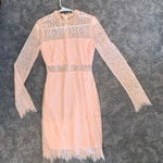 Lulus  Appetite For Seduction Lace Dress Blush Pink Wedding, Graduation, College Photo 0