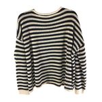 Dazy Striped Black Ivory Crochet Knit Sweater Oversized L Size L Photo 1
