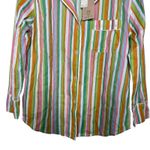 Anthropologie New Printfresh  pajama top in multicolor stripe sz XS Photo 2