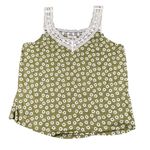 Maurices Womens 1X Green Floral Crochet Trim Pullover Tank Top‎ NWT Photo 0