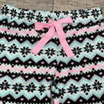 Fuzzy Pajama pants aqua and pink M Size M Photo 2