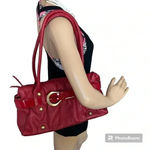 Michael Rome Genuine leather Red Shoulder bag purse Photo 13