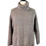 Time And Tru Sweater Turtleneck Heavy Knit Tan Oatmeal Women’s Size Large 12/14 Photo 11