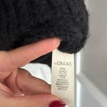 THE GREAT. Black with Soft White Crochet Collar Pullover Size M Photo 4