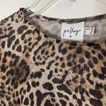 Princess Polly Cheetah leopard brown sheer long sleeve cinch side crop top Photo 2
