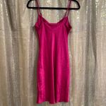 EXPRESS  Magenta Pink Satin Cowl Neck Midi Slip Dress, S Photo 1