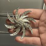 Vintage Signed Costume Brooch Pin Gold Tone / Rhinestone Sarah Coventry Photo 9