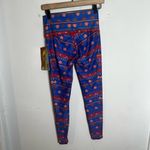 Teeki NWT  - Choose Roses Blue Hot Pants Yoga Leggings Workout Gym Running Photo 4