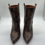 Paris Texas Metallic Snake Embossed Stiletto Booties Boots Tan/Gold Size 8.5 Brown Photo 1