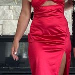 Windsor Red Satin Formal Dress Photo 0