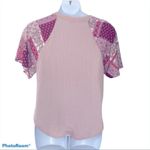 Altar'd State Altar’d State Waffle Knit Tie Front Blouse Size Small | Patchwork Paisley Boho Photo 10