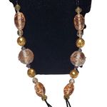 Retro Bee Rose Bird Bead Cluster Necklace Extra Long Y Drop 32" Boho Bohemian Photo 3