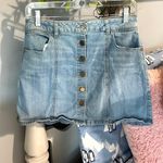 Rewind Denim Jean Skirt Western Button Down A Line  Size 3 Photo 4