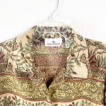 ERIN LONDON Leopard Jungle Print Tapestry Shoulder Pads Button Up Jacket 2X Photo 3