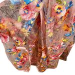 For Love & Lemons Delaney Peony Embroidered Sheer Lace Maxi Dress Pink Photo 9