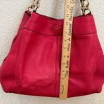 Coach  F57545 Lexy Rasberry Red Pinkish Red Pebbled Leather Shoulder Bag Photo 11