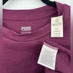 PINK - Victoria's Secret 🆕 NWT PINK Victoria’s Secret Long Sleeve Crop Top Eggplant Deep Purple Plum XS Photo 10