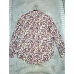Pilcro  Anthropologie Long Sleeve Blouse Womens Medium  Pink  Floral Photo 1