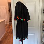 Pitusa pom pom colorful mini dress beach coverup Black Size M Photo 2