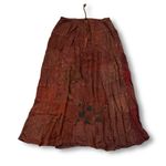 Vintage Creative Clothing Maroon Dark Red Patchwork Skirt Size Medium Photo 3
