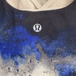 Lululemon  Practice Freely Tank Top Size 4 Blue Beige Marble Print Built-In Bra‎ Photo 5
