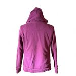 L.L.Bean  Womens Purple Sherpa Lined Full Zip Hoodie Jacket Size L Photo 2
