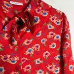 American Vintage Vtg. 1970's Levi Strauss & Co red floral button down blouse Photo 1