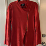 Luii Zipped Cardigan Large 100% Wool Lagenlook Orange Photo 0