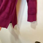 Ann Taylor Plumb Color 3/4 Sleeve Scoop Neck Lightweight /Cutout Knit Sweater XS Photo 4