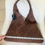 Viral tik tok Brown suede Woven Tote Bag slouchy bag Photo 2