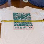 Modern Lux Summer Sale:  White Tee with Green and Pink Bermuda Design Photo 3