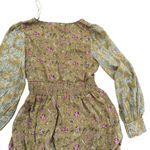 House of Harlow 1960 floral metallic mini dress Green Photo 7