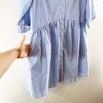 Tuckernuck Striped 3/4 Sleeve Royal Shirt Mini Dress Blue XS Photo 8