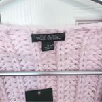 Wild Fable NWT Purple Orange and Pink Color block Baggy Knit Cardigan MEDIUM Photo 1