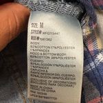 Wallflower Blue Denim Jacket with Plaid Accents,Size M Size M Photo 6