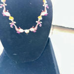 Betsey Johnson  Pink Crystal fish necklace And Earrings (A75) Photo 3