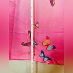 Sheer cardigan vest pink and white with butterflies one size fits most (109) Photo 3