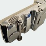 Falari Automatic Ratchet Belt Size Medium Adjustable Buckle Gray‎ Leather Strap Gray Photo 3