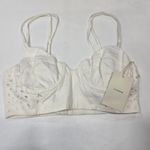 Tularosa Valentina Embroidered Bra Top in White XS Photo 2