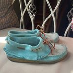 EastLand  Casio Fringe Moccasin Booties Blue‎ 7.5 Photo 1