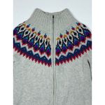 Chaps Denim Fair Isle Full Zip Mock Neck Sweater Women's Small Gray Multicolor Size undefined Photo 1