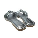 Seychelles  Shades of Cool Silver Women’s Flat Leather Sandals Size 7.5 NIB Photo 5