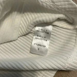 Mustard Seed   Ribbed Cropped Top Size Small White Ruffle Sleeve Feminine NWT Photo 3