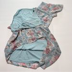Lulus NWT  Way to Wow Dusty Blue‎ Floral One Shoulder Faux-Wrap Dress LARGE Photo 7