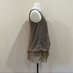 Vintage Crochet Sleeveless Top Small Tan Photo 6