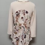 indigo. Soul cream floral waffle knit raglan tee size small Photo 4